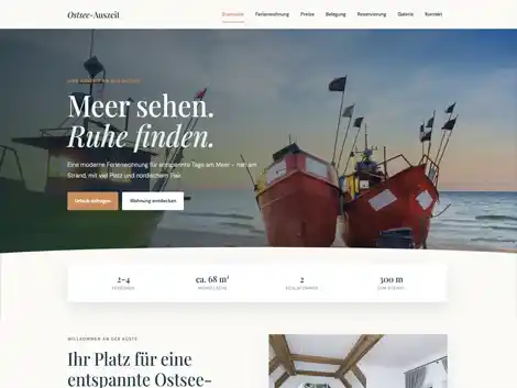 Website Ferienwohnung Demo